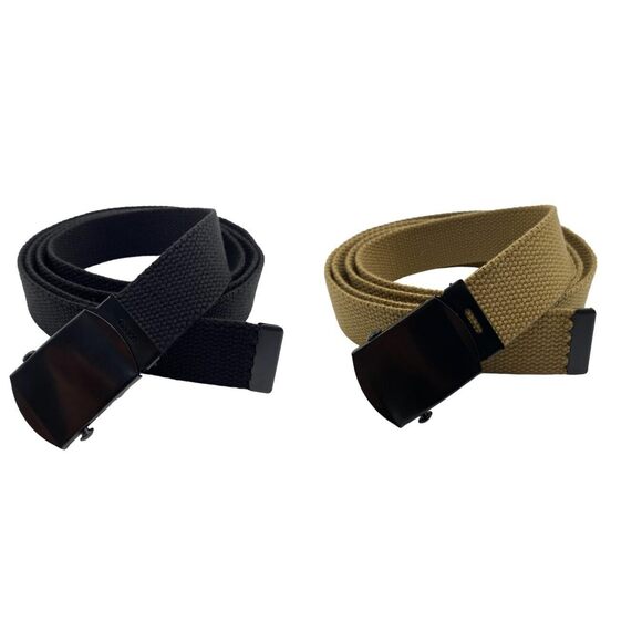 1656 Canvas Web Belt Military Golf Standard Duty With Black